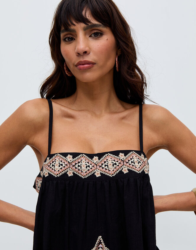 Raffya Sapphire Embroidered Maxi Dress, Blue (NAVY), large