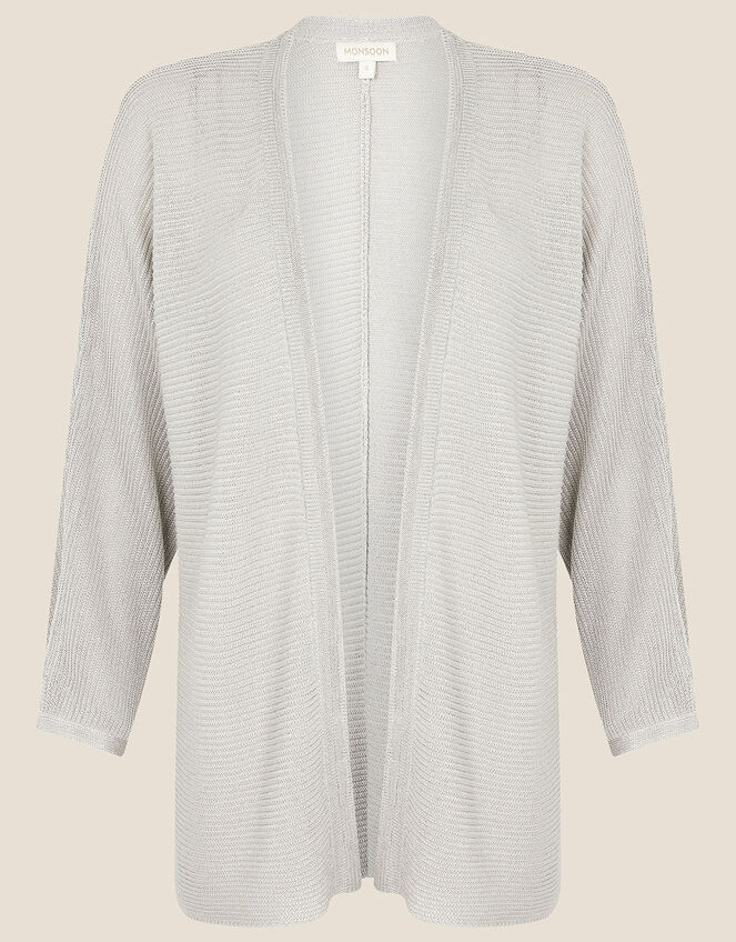 Sari Textured Cardigan, Silver (SILVER), large