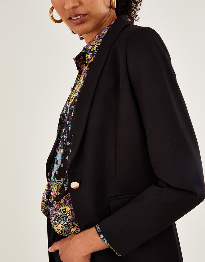 Becca Ponte Blazer with LENZING™ ECOVERO™, Black (BLACK), large