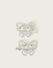 2-Pack Jewel Butterfly Hair Clips, , large