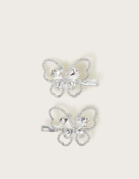 2-Pack Jewel Butterfly Hair Clips, , large