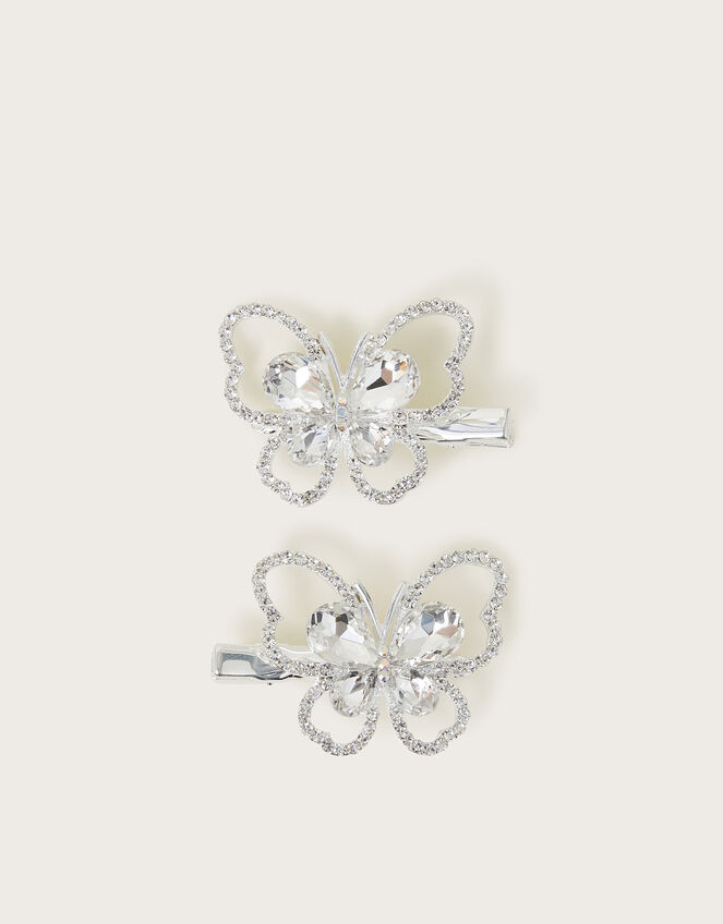 2-Pack Jewel Butterfly Hair Clips, , large