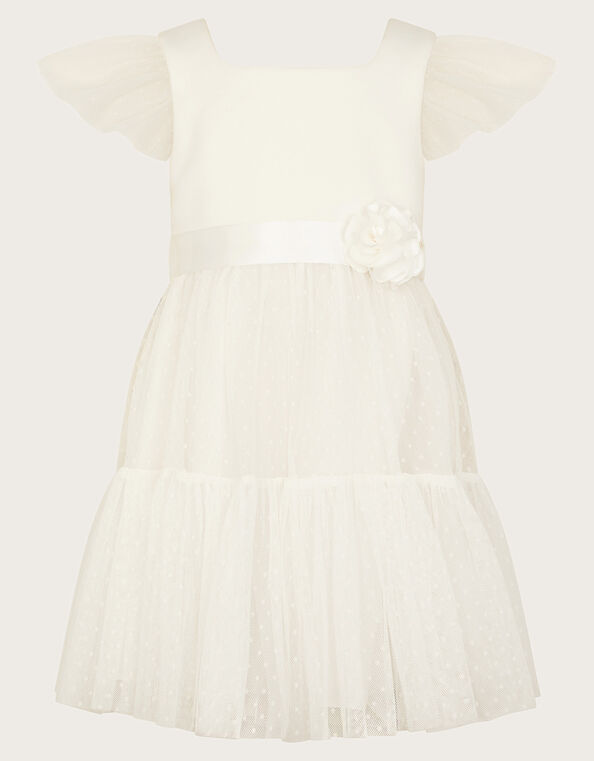 Baby Catrina Scuba Dress, Ivory (IVORY), large