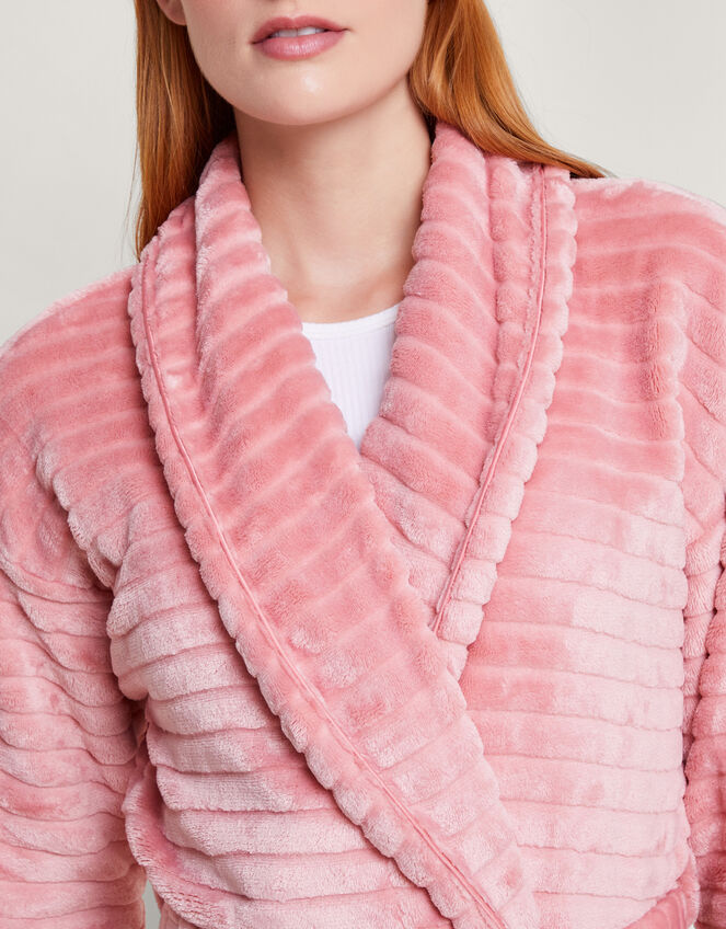 Stripe Textured Dressing Gown Pink Robes And Dressing Gowns Monsoon UK.