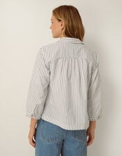 Gilly Stripe Shirt, White (WHITE), large