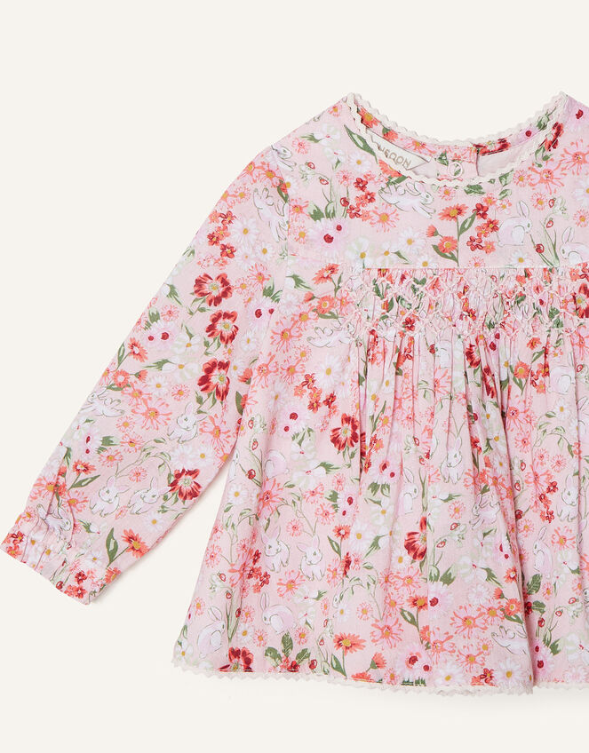 Newborn Bunny Floral Top and Leggings, Pink (PINK), large