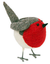 Fiona Walker Medium Velvet Robin, , large