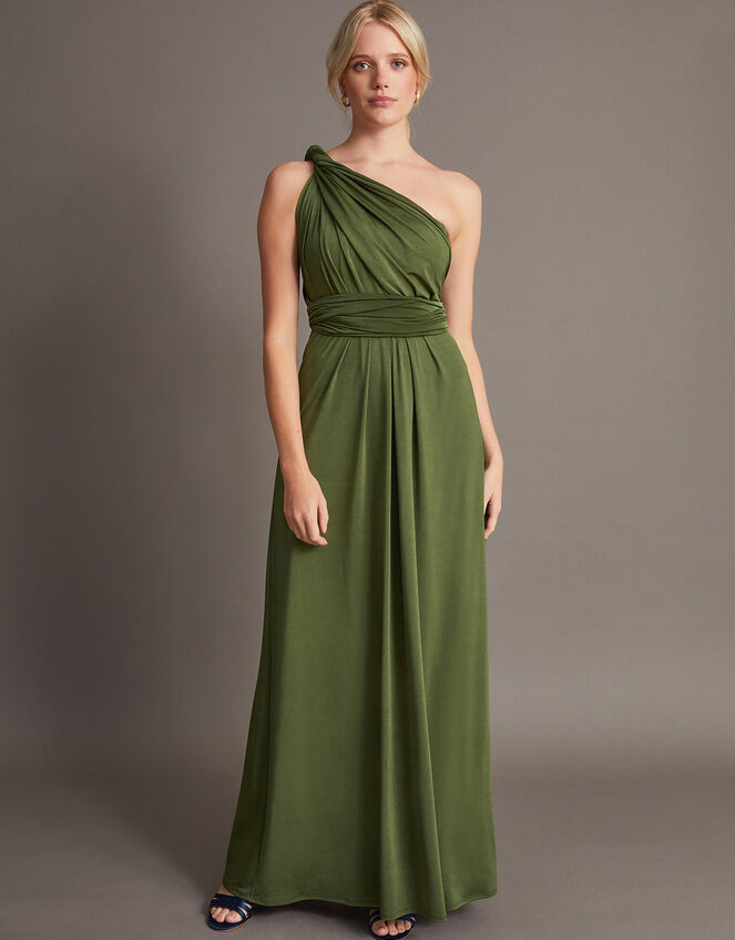 Grecian Multi Wear Convertible Bridesmaid Dresses Dark Green