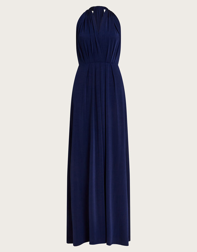 Criss-Cross Multi Wear Convertible Bridesmaid Dresses Blue main image 1