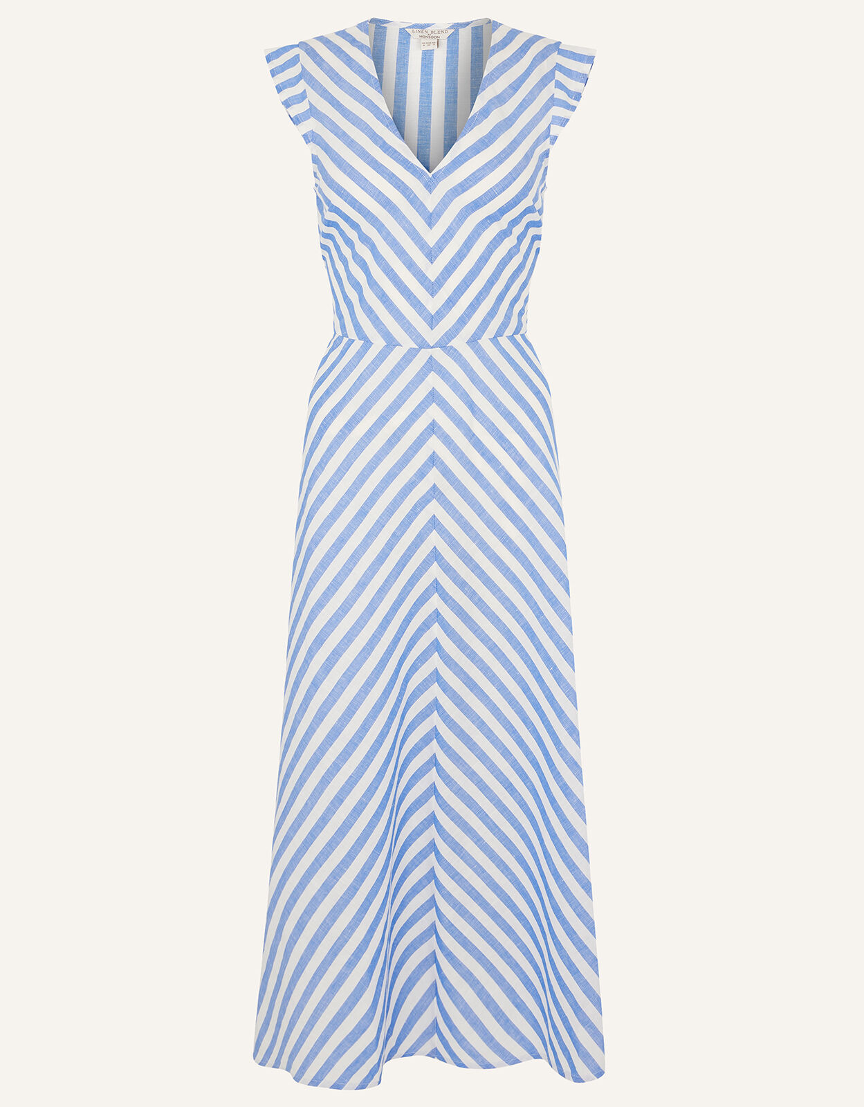 warehouse chevron stripe midi dress