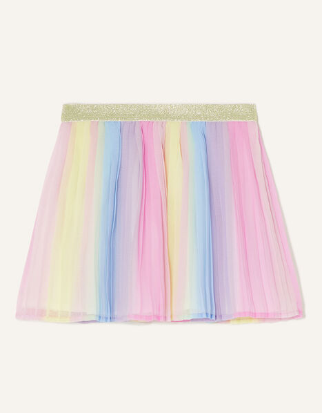 Ombre Stripe Pleated Skirt in Recycled Polyester Multi, Multi (MULTI), large