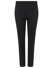 Zeta Zebra Jacquard Trousers, Black (BLACK), large