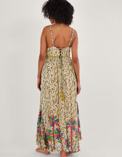 Handkerchief Hem Print Dress with LENZING™ ECOVERO™, Yellow (YELLOW), large