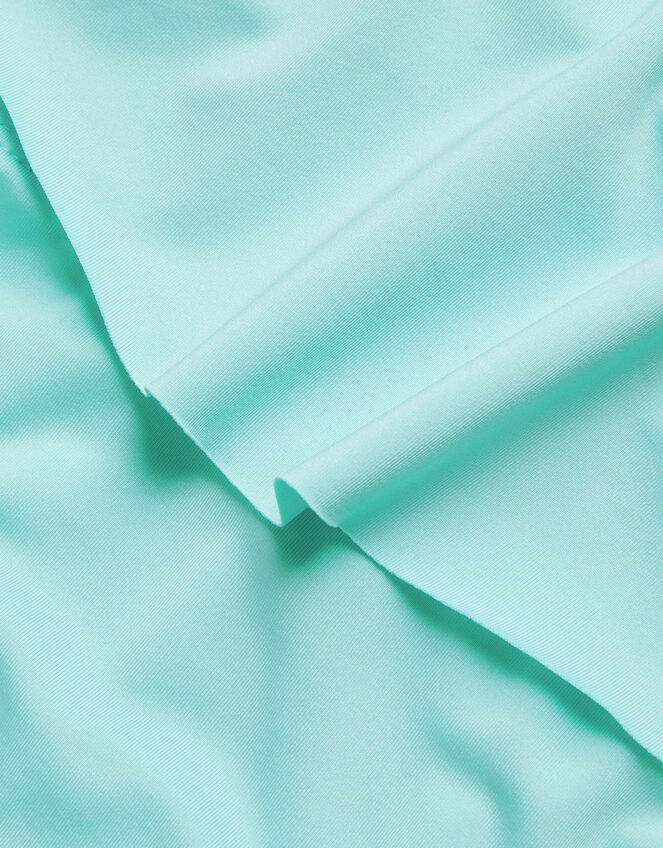 Cross Strap Frilly Bikini Set, Blue (TURQUOISE), large