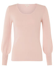 Sara Scoop Neck Knit Jumper, Pink (BLUSH), large