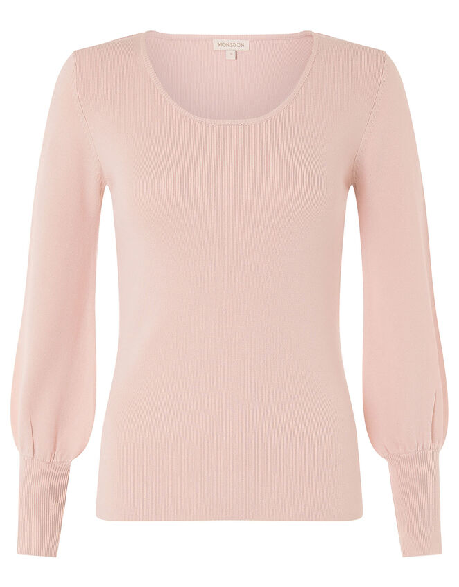 Sara Scoop Neck Knit Jumper, Pink (BLUSH), large