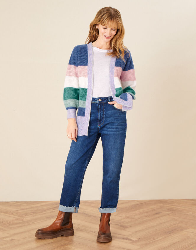 Stripe Cardigan, Green (GREEN), large
