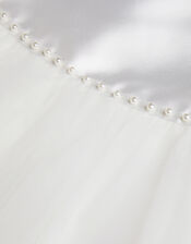 Pearl Embellished Bow Dress, Ivory (IVORY), large