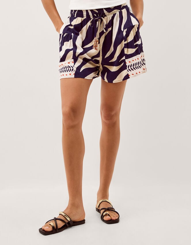 Paloma Print Shorts, Blue (NAVY), large