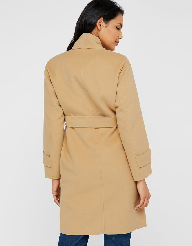 Bella Blanket Wrap Coat, Camel (CAMEL), large