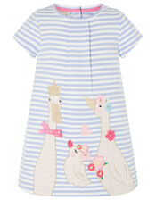 Baby Duckie Sweat Dress in Organic Cotton , Blue (BLUE), large