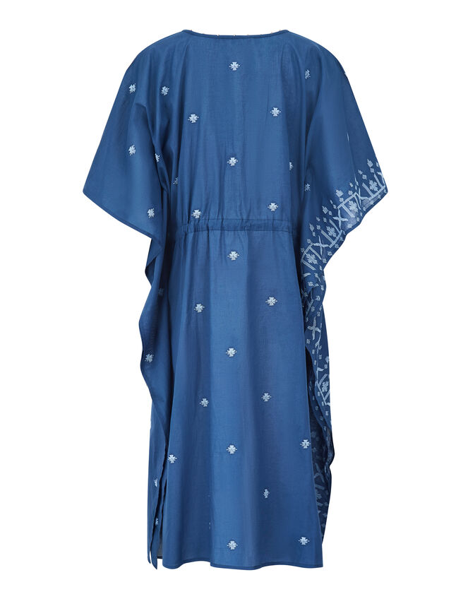 East Petra Embroidered Kaftan, Blue (BLUE), large