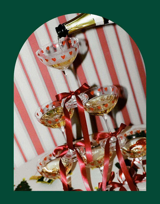 Anna + Nina 2-Pack Heart Champagne Glasses, , large
