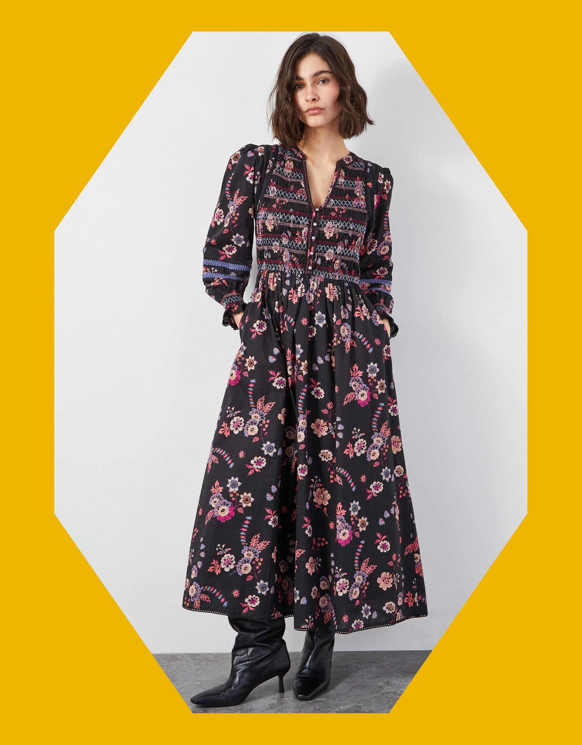 The Madison Embroidered Floral Dress