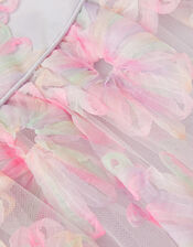 Baby Haisley Appliqué Flower Tulle Dress, Multi (MULTI), large