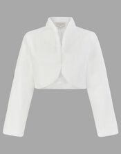 Melanie Faux Fur Bridal Jacket, Ivory (IVORY), large
