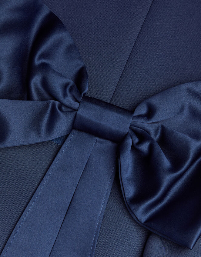 Blue Scuba Bow Frill Hem Dress main image 1
