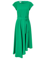 Francoise Asymmetric Fit and Flare Dress, Green (GREEN), large