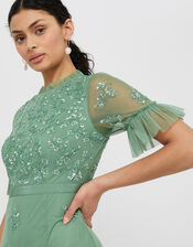 Lili Embellished Midaxi Dress, Green (GREEN), large