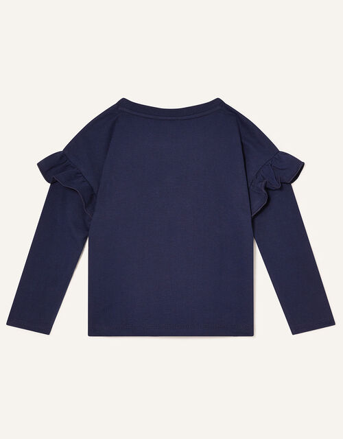 Christmas Bow Sweatshirt, Blue (NAVY), large