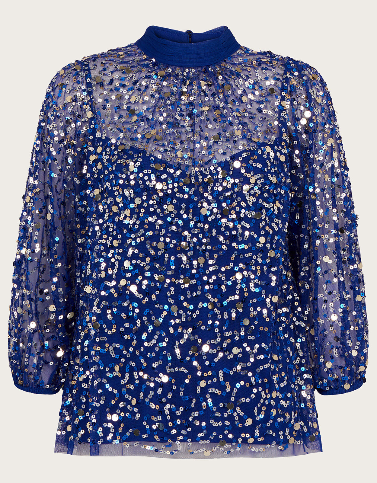 Georgie Embellished Top Blue