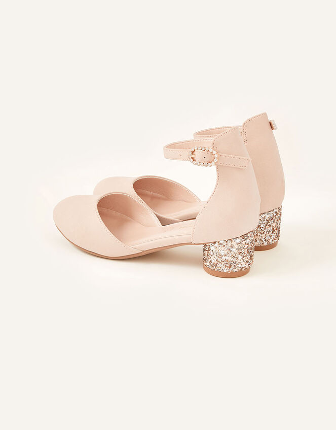 Glitter Two-Part Heels, Pink (PALE PINK), large