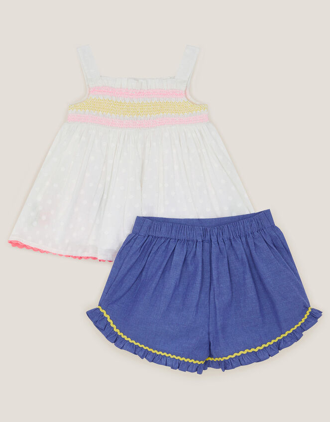 Baby Flamingo Top & Shorts Set, Ivory (IVORY), large