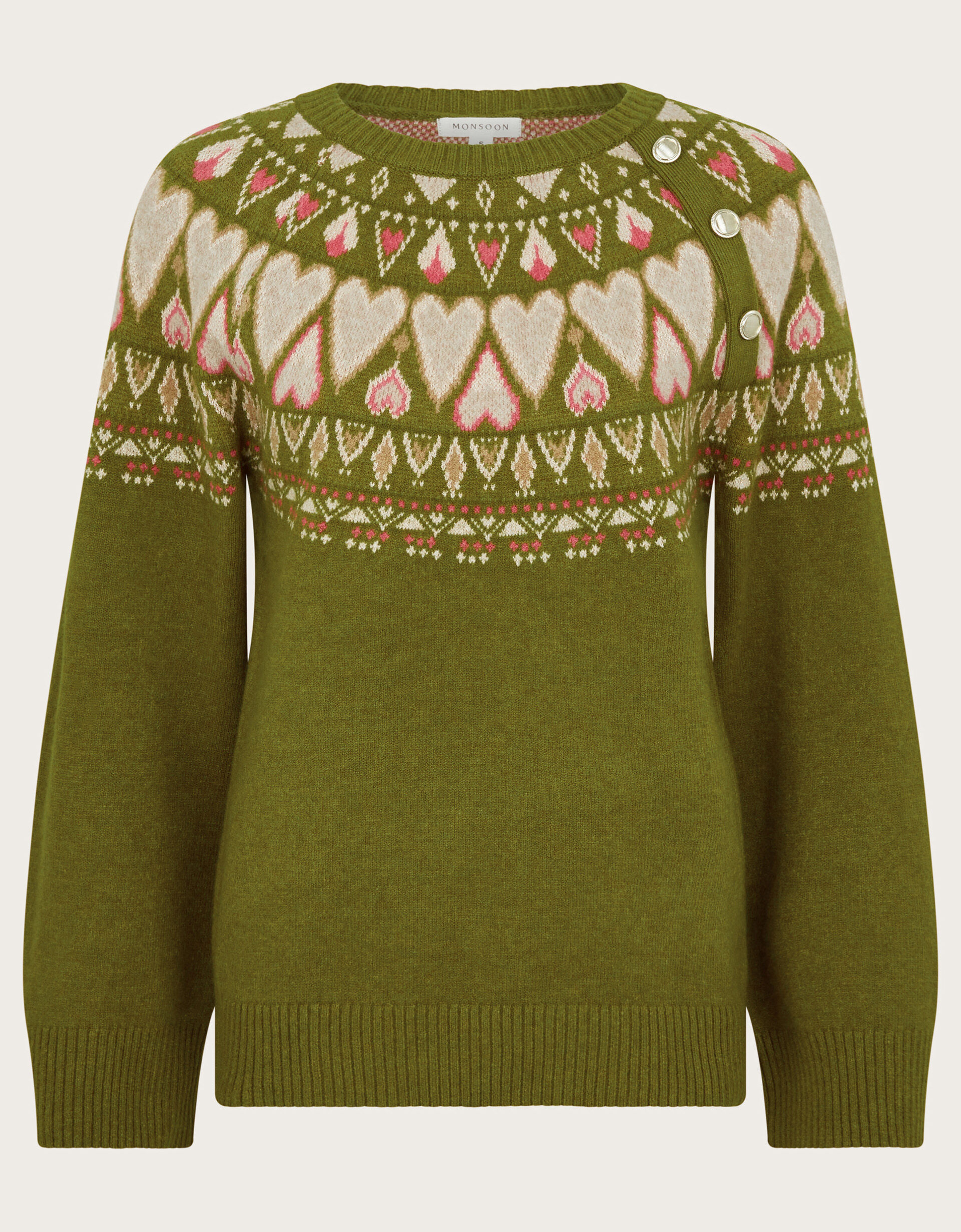 Heart Fair Isle Knit Pullover（ニット/セーター）｜Her lip to