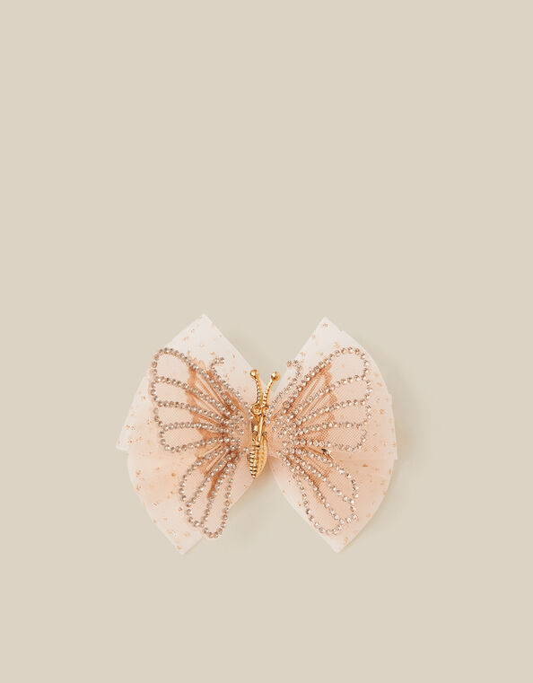 Spring Butterfly Bow Hair Clip, Gold (GOLD), large