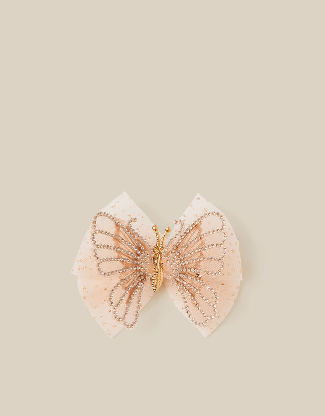 Spring Butterfly Bow Hair Clip, Gold (GOLD), large