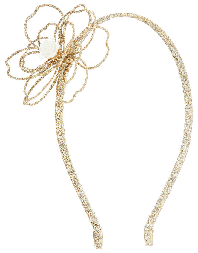 Glittery Flower Headband, , large