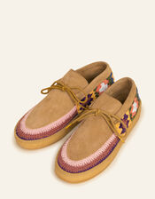 Laidback London Komo Suede Moccasins, Multi (MULTI), large