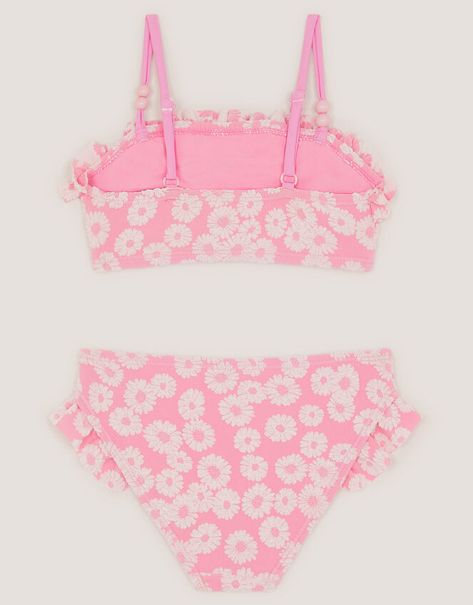 Floral Jacquard Bikini Set, Pink (PINK), large