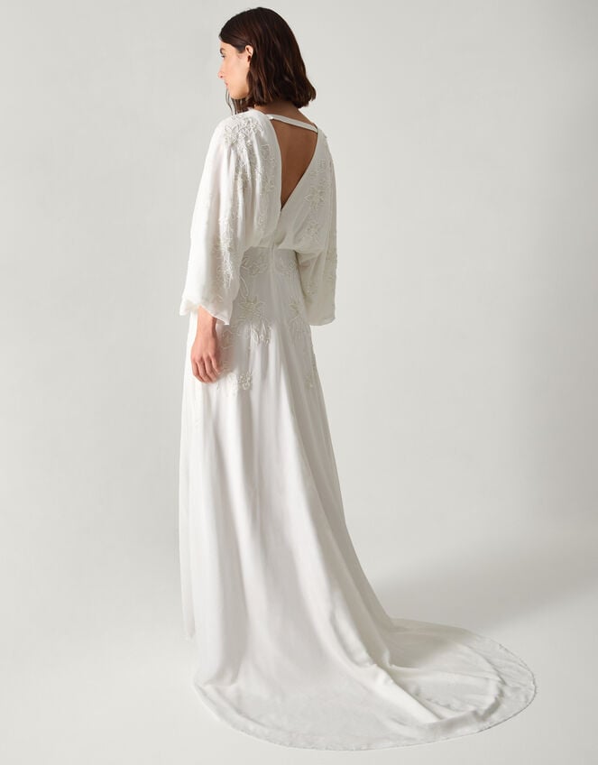 Camilla Embroidered Maxi Wedding Dress, Ivory (IVORY), large