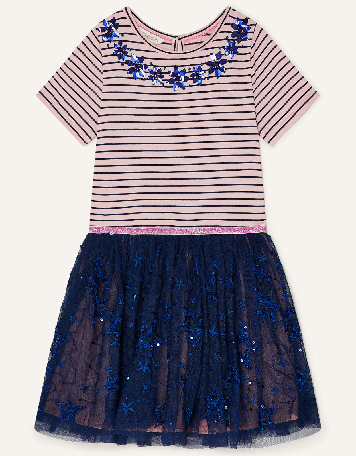 monsoon girls navy dress