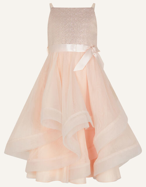 Seville Jacquard Top Ruffle Dress, Pink (PINK), large