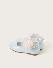 Corsage Strap Ballet Flats, Green (SAGE), large
