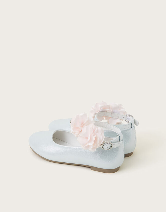 Corsage Strap Ballet Flats, Green (SAGE), large
