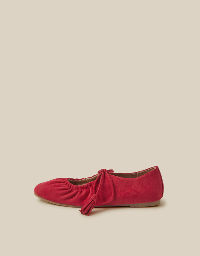Blair Faux Suede Ballet Pumps, Red (RED), large
