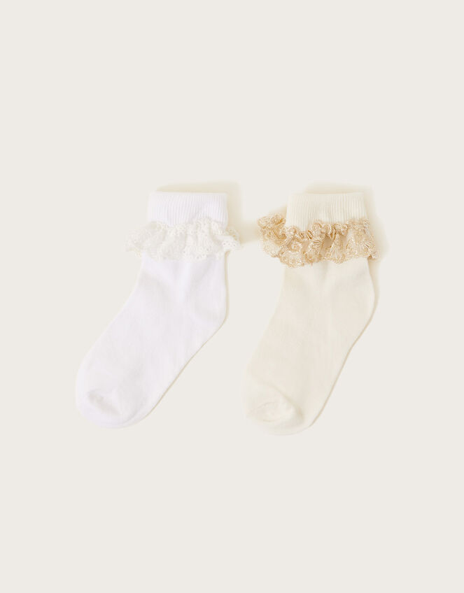 Lace Trim Socks Twinset, Multi (MULTI), large
